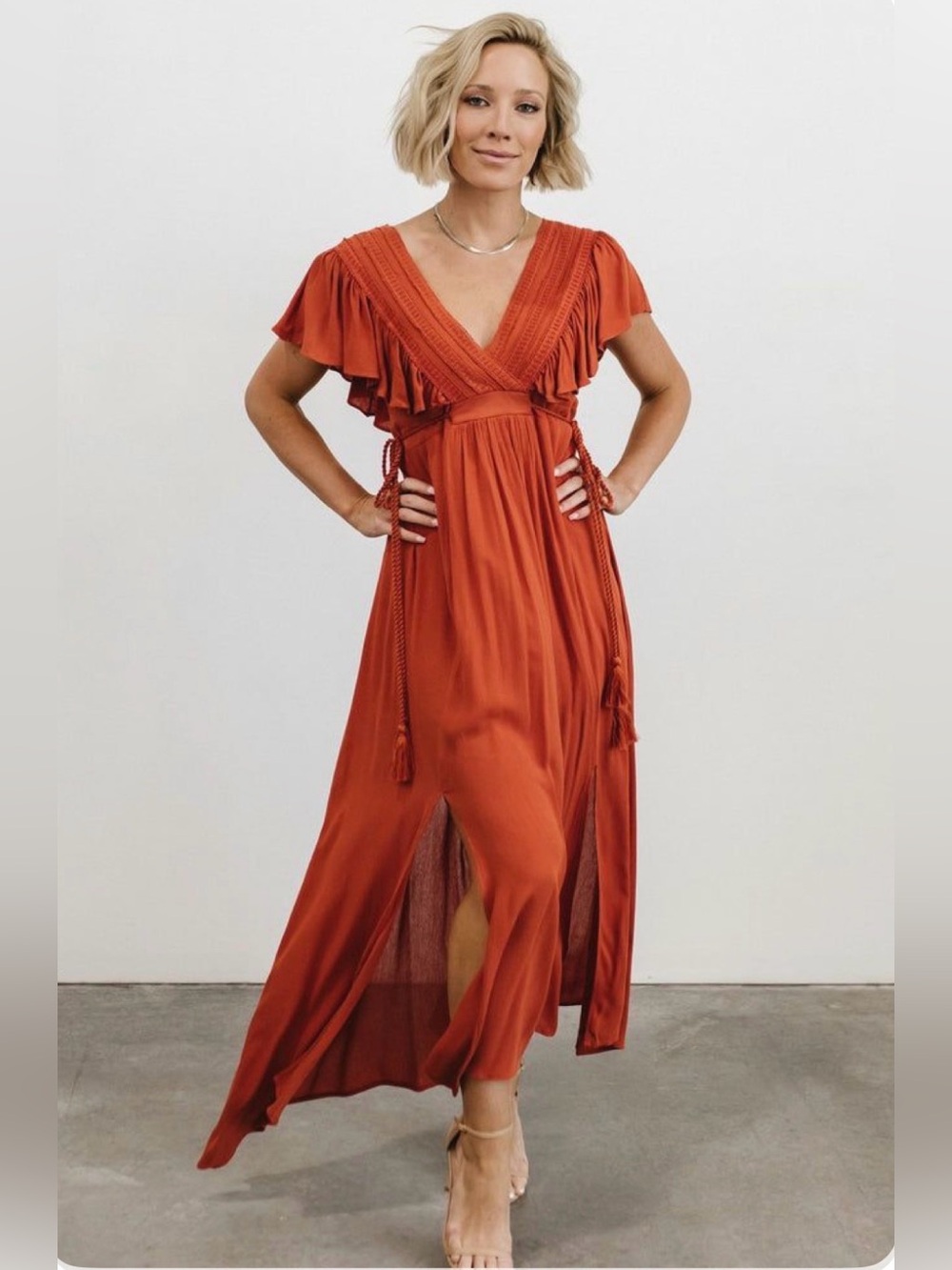 *NWT* Baltic Born | Jennifer Deep V Maxi Dress